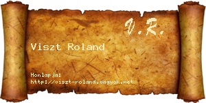 Viszt Roland névjegykártya