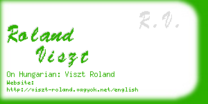 roland viszt business card